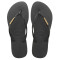 Sandalias de Mujer Havaianas Slim Logo Metallic Negro - Dorado