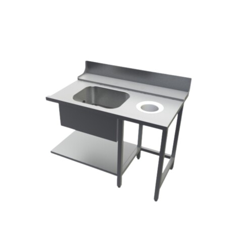 Mesada de Entrada con Pileta y Tolva 150x76 cm Mesada de Entrada con Pileta y Tolva 150x76 cm