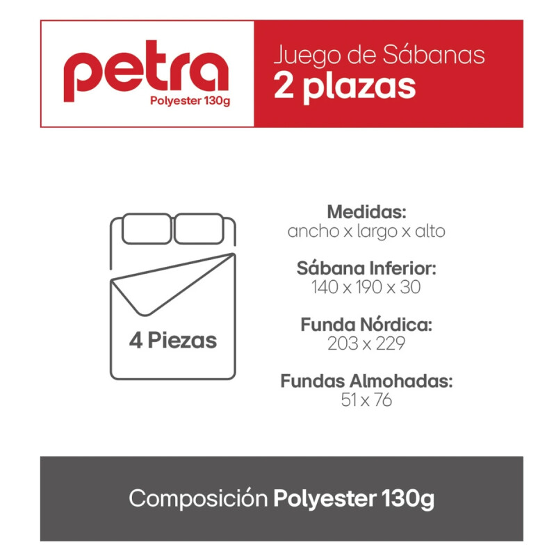 Sábanas 2 Plazas Juego 4 Piezas C/ Funda Almohadas Polyester Marron Kaki Sábanas 2 Plazas Juego 4 Piezas C/ Funda Almohadas Polyester Marron Kaki