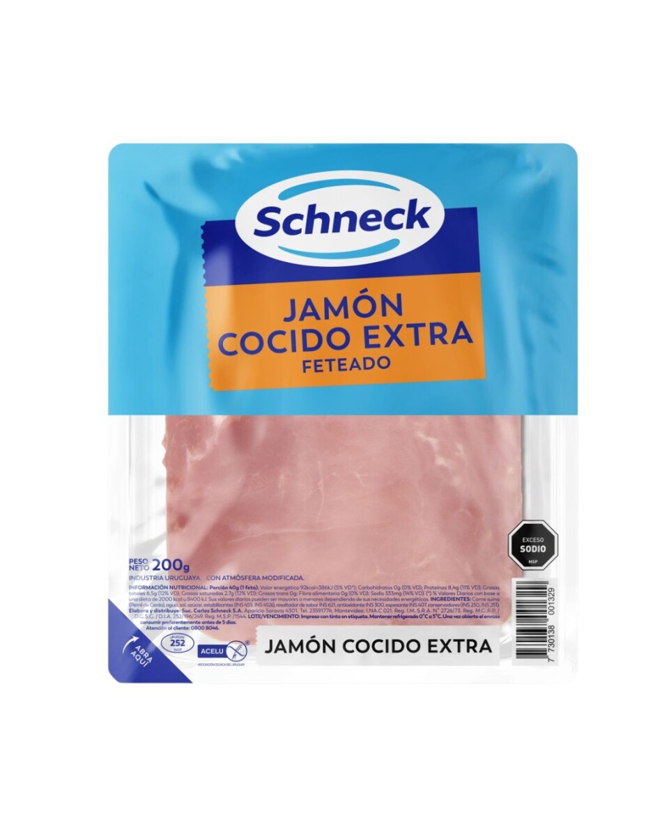 JAMÓN EXTRA FETEADO SCHNECK 200G 