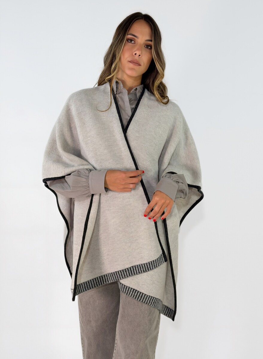 RUANA ALBA - GRIS CLARO 