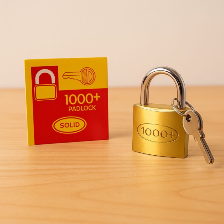 CANDADO 20MM DORADO