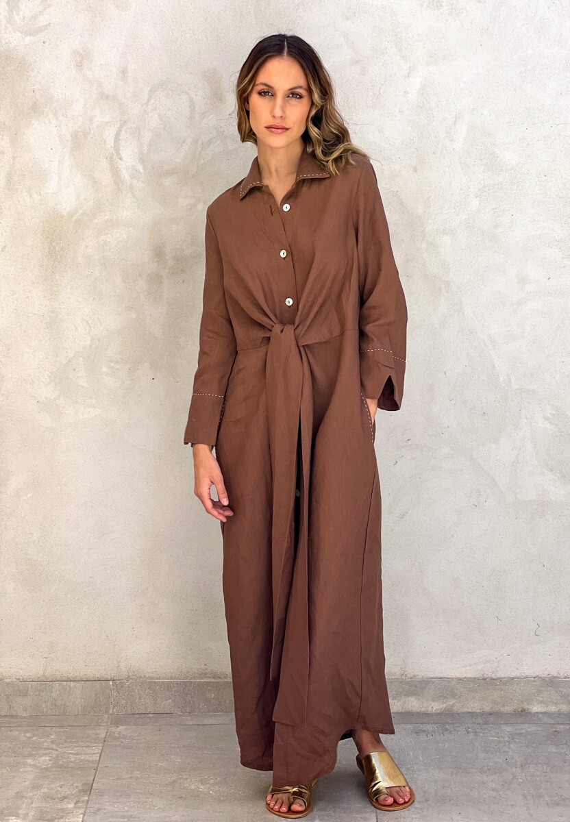 VESTIDO LOTUS - MARRON 