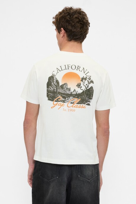 Remera Logo Gap Vintage Hombre New Off White V2