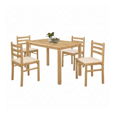 Juego de Comedor 4 sillas New Starter Natural