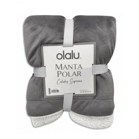Frazada Polar con Corderito 2 Plazas Lisa REF.HM0538 GRIS