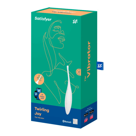 Satisfyer Twirling Joy Punta Vibradora Connect App Blanco