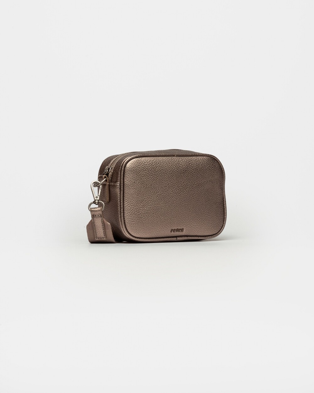 Mini Bag Adisa En Efecto Cuero Graneado Metalizado