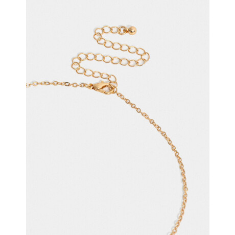 Cadena Corta Con Dije De Ojo Bañada En Oro Dorado