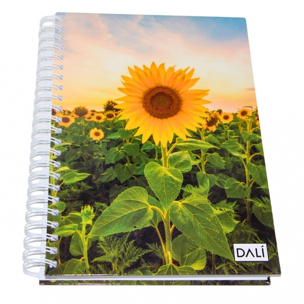 CUADERNOLA DALI 200 HOJAS SUPER TAPA DURA TAPA GIRASOLES