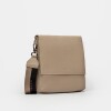 Bandolera Olivia En Cuero Graneado Taupe