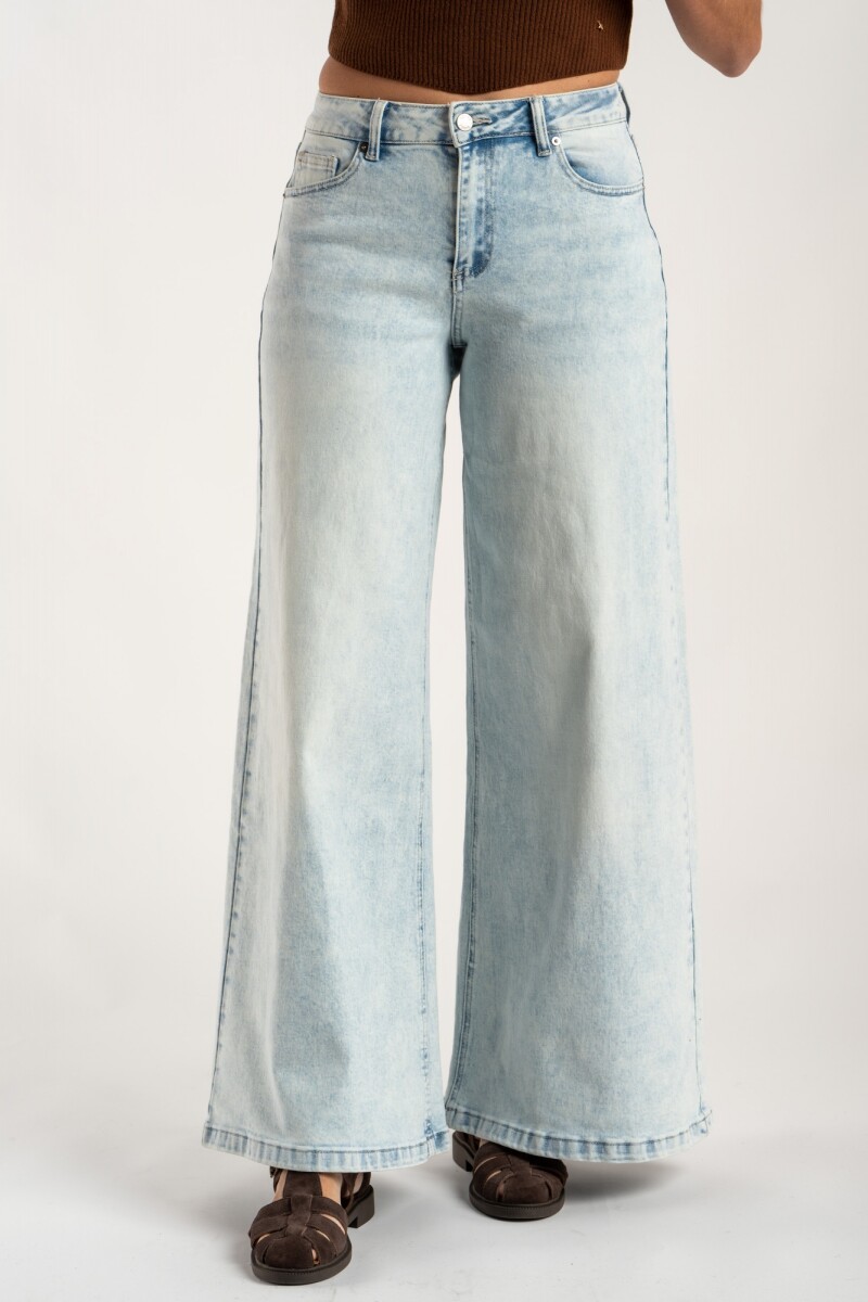 Jean Wide Leg Lavado Denim