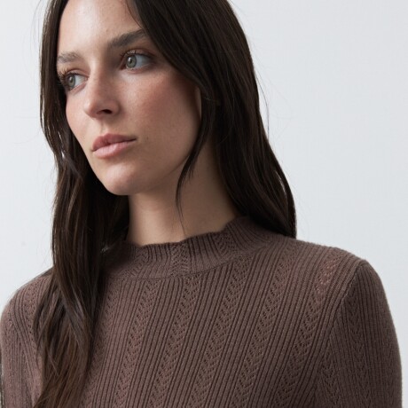 POLERA SELVA Marrón oscuro