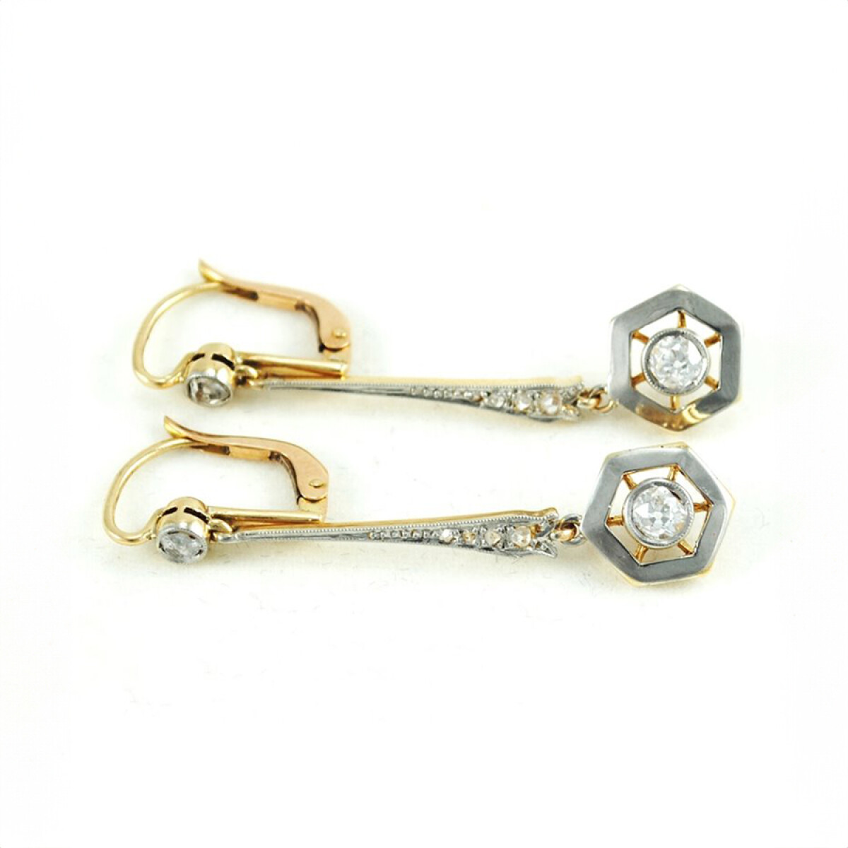 Caravanas Oro 18K Con Brillantes Y Diamantes 
