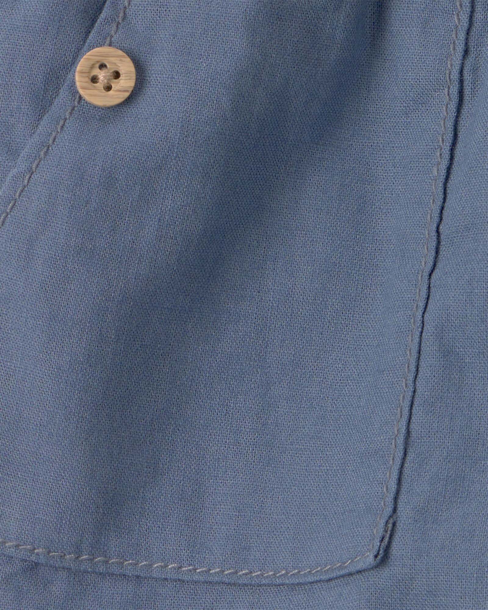 Set dos piezas de algodón, pantalón y camisa a cuadros, azul Sin color