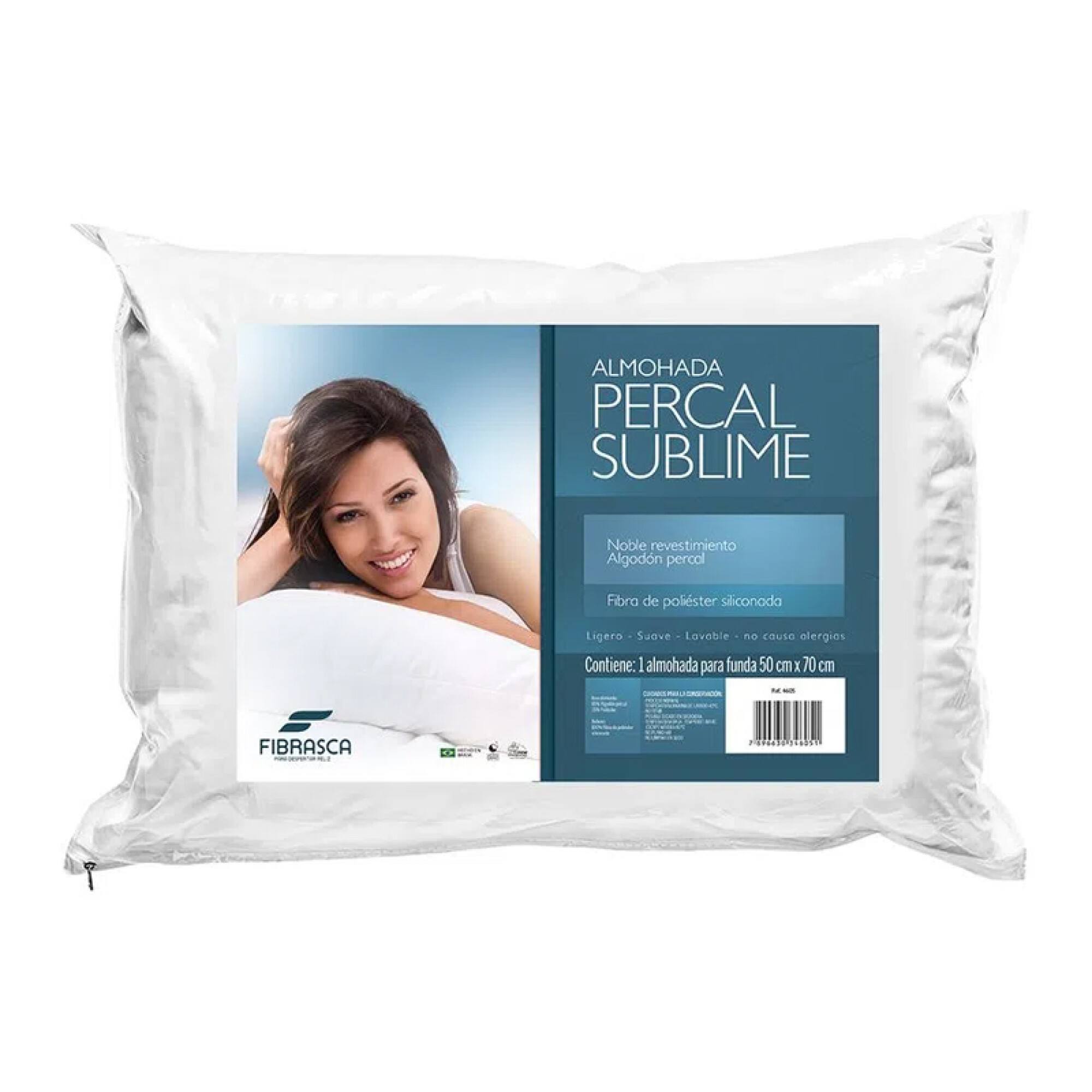 Almohada Percal Sublime Fibrasca 100 Algodon 180 Hilos Cartoons