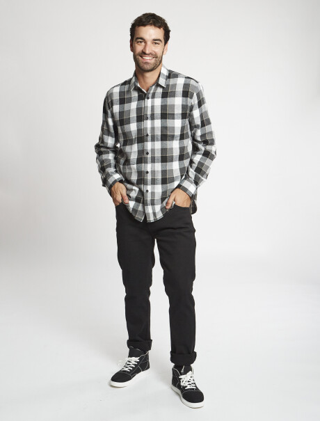 Camisa franela gris