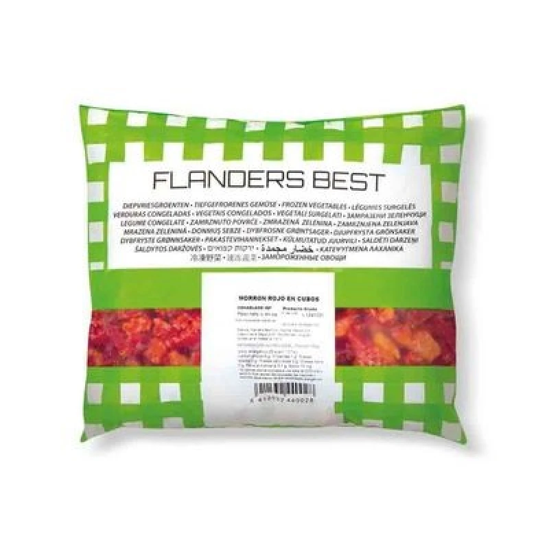Morrón rojo en cubos Flanders - 450 g Morrón rojo en cubos Flanders - 450 g