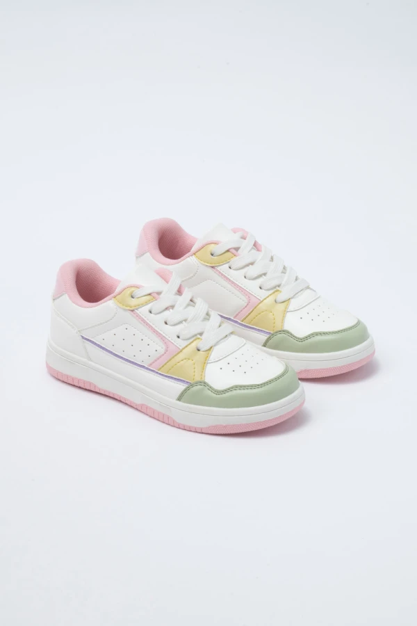 Zapatilla acordonada Multicolor Blanco