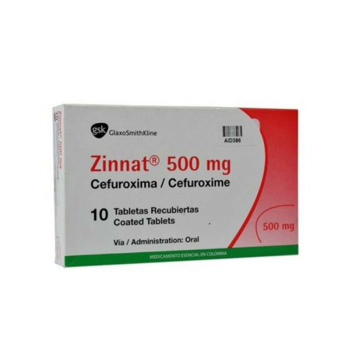 Zinnat 500mg 10 COM 