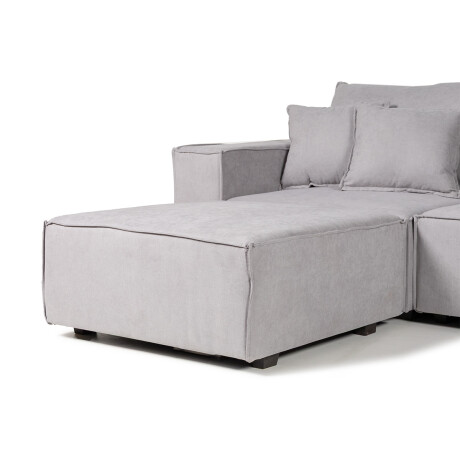 Sofá Modular Maia (3 módulos) - Tela Microfibra 12074 (Gris)