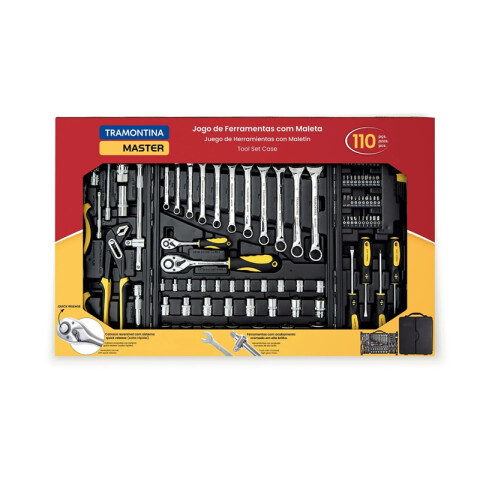 Maletín con herramientas 110 piezas -TRAMONTINA TN0899