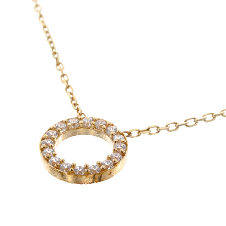 Conjunto e colgante y cadena de oro 9 ktes con circonias. Conjunto e colgante y cadena de oro 9 ktes con circonias.