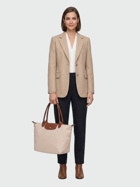 LONGCHAMP - LE PLIAGE ORIGINAL, BOLSO DE VIAJE XL Marfil