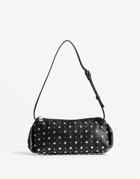City Cartera City Con Tachas - Negro