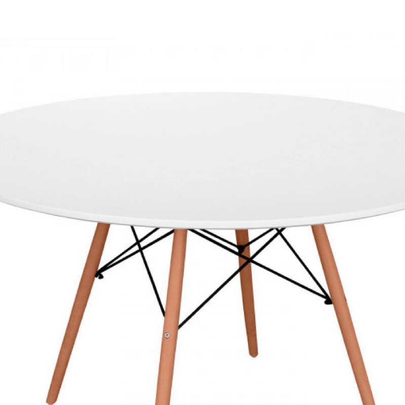 MESA EAMES DKR D110x73CM MDF Y MADERA BLANCO MESA EAMES DKR D110x73CM MDF Y MADERA BLANCO