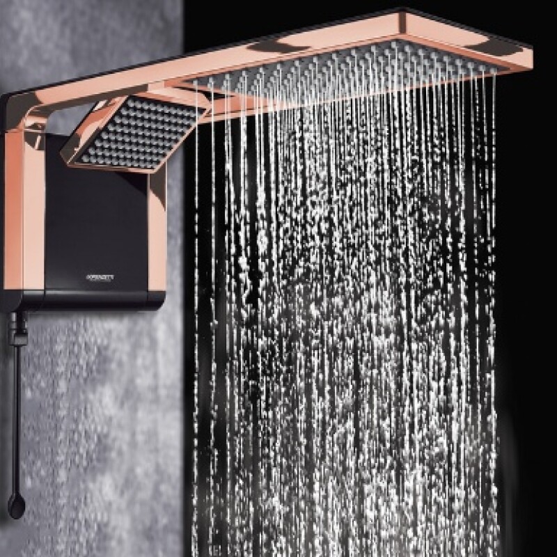 DUCHA AQCUA DUO BLACK ROSE GOLD 220V 6800W DUCHA AQCUA DUO BLACK ROSE GOLD 220V 6800W