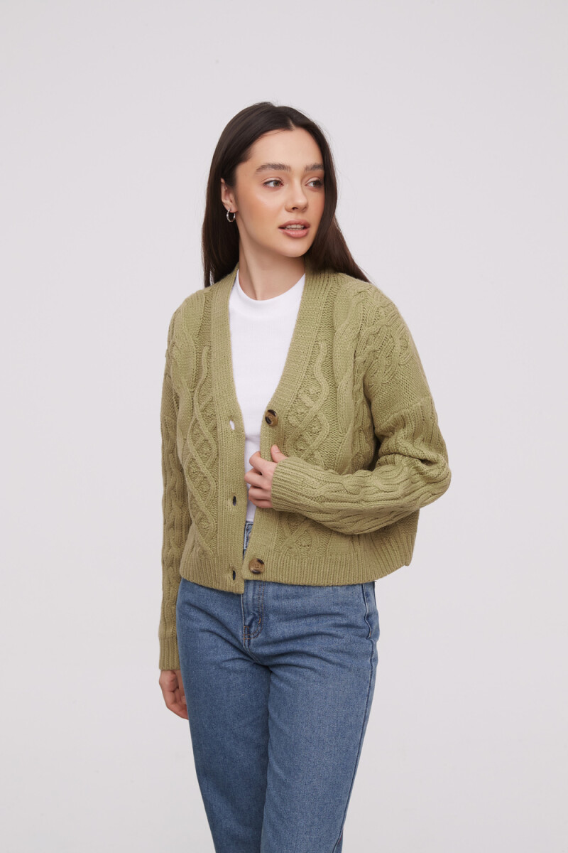 Cardigan Buttoli - Verde Oliva Claro 