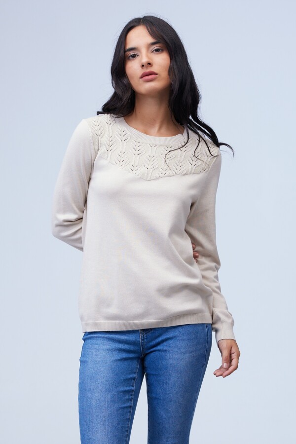 Buzo Bordado BEIGE