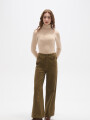 Pantalon Syla Verde Oliva Oscuro