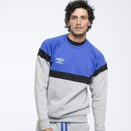 Buzo Umbro Hombre Sunset Gris Melange Royal S/C