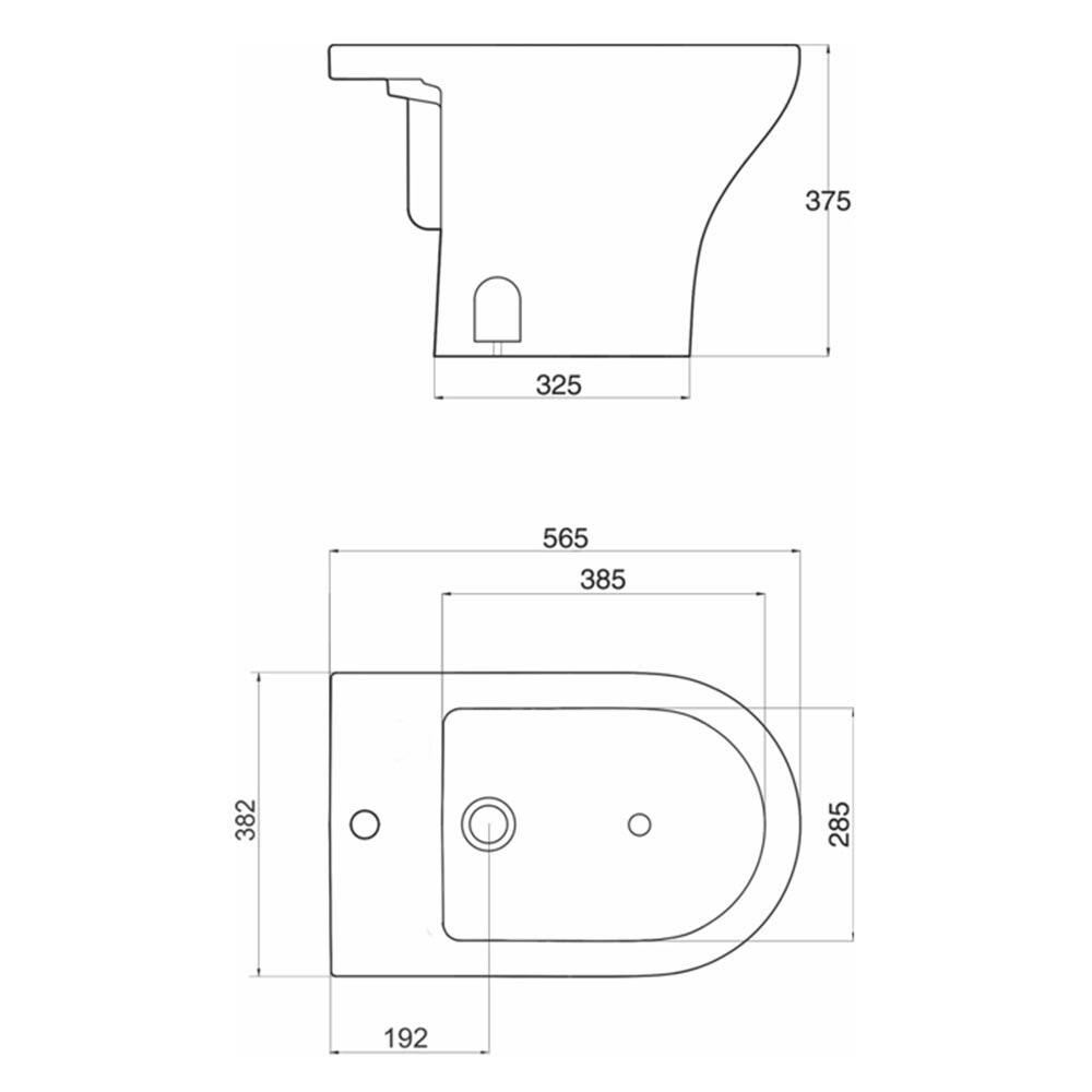 BIDET MODELO VENETO 1 AGUJERO BLANCO Bidet Modelo Veneto 1 Agujero Blanco