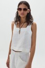 TOP MEI LINEN Blanco
