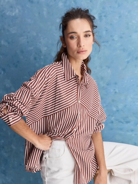 CAMISA ALLIE VELERISTA CHOCOLATE