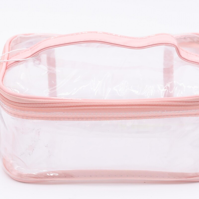 NECESER PORTÁTIL TRANSPARENTE (ROSA) NECESER PORTÁTIL TRANSPARENTE (ROSA)