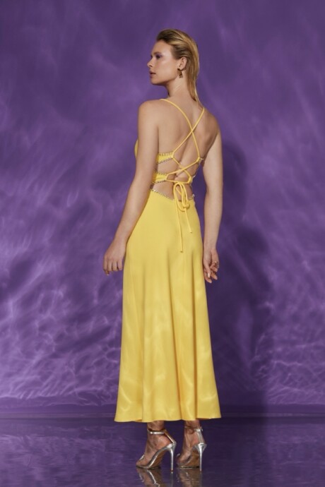 Vestido largo Petrina Amarillo