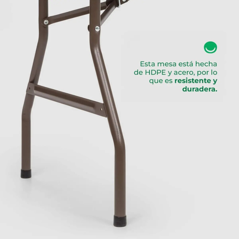 Mesa Plegable Simil Rattan 180 Marrón Mesa Plegable Simil Rattan 180 Marrón