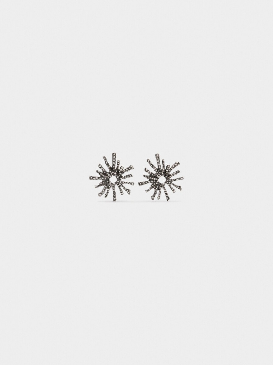 Pendientes De Erizo De Mar - negro 