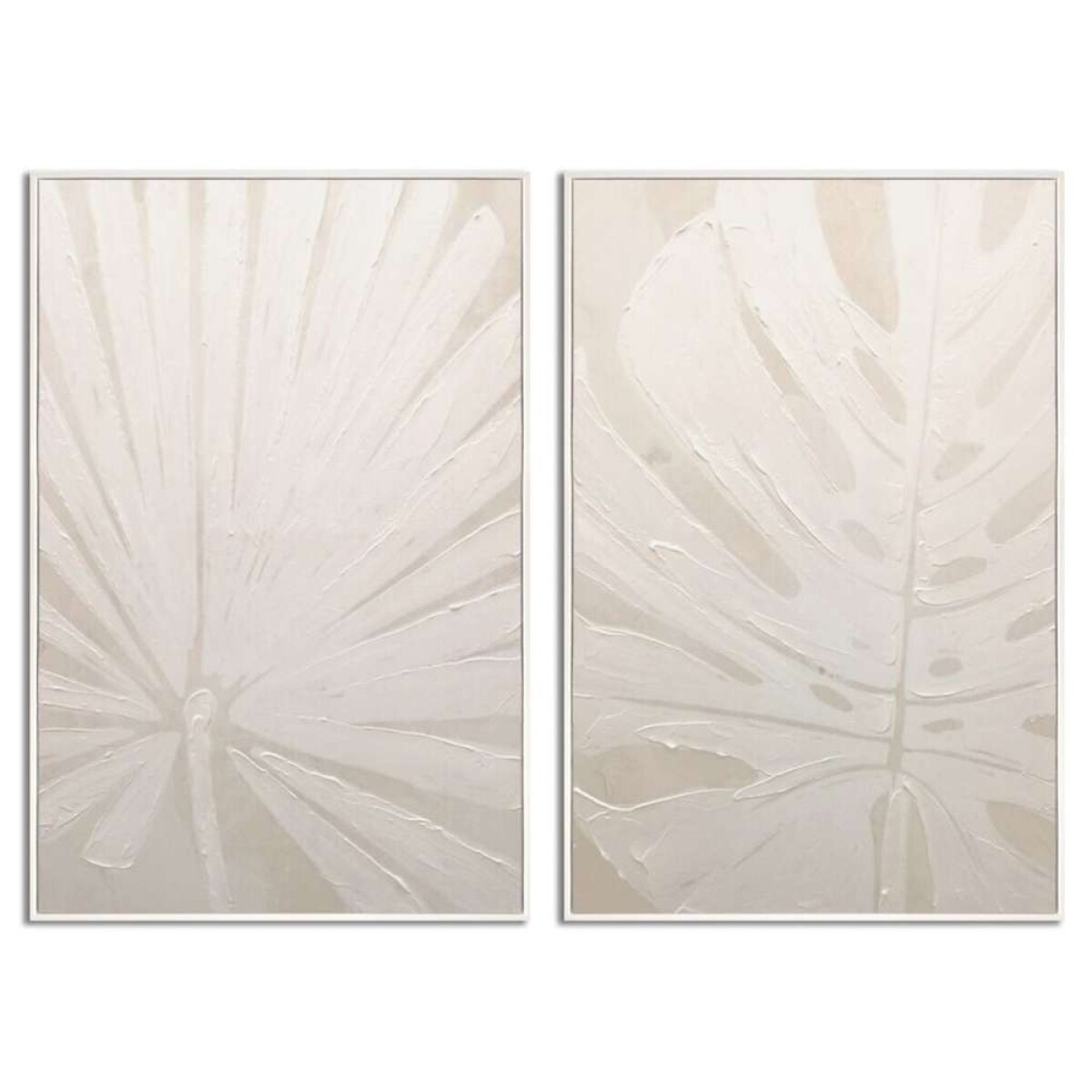Set 2 Cuadros 40X60Cm Marco Pintura Plantas 