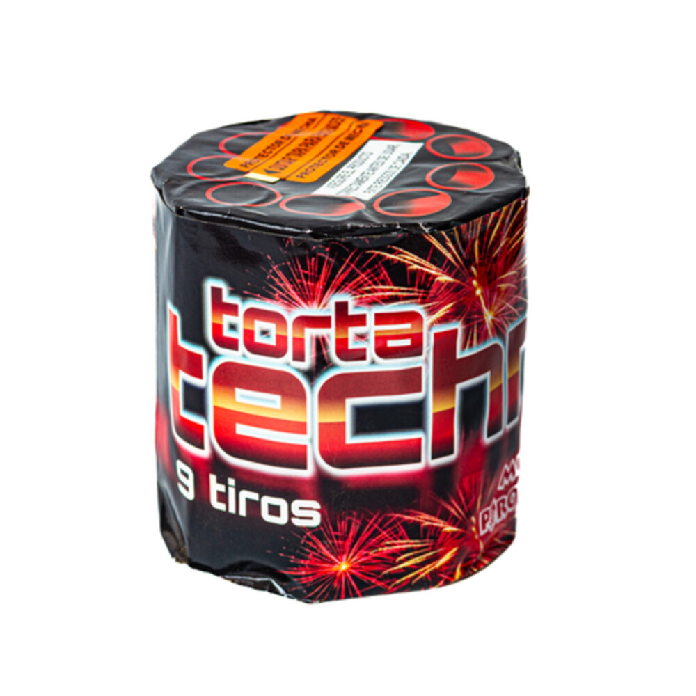 TORTA TECHNO MUNDO PIROTECNICO 9 TIROS TORTA TECHNO MUNDO PIROTECNICO 9 TIROS