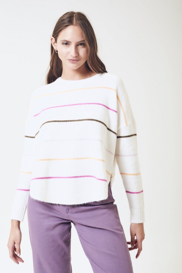 Sweater Rayado Nácar