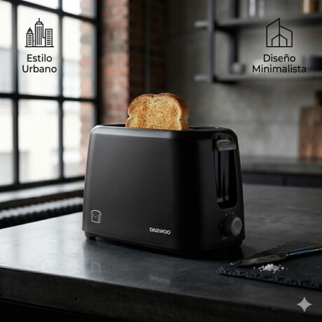 Tostadora eléctrica Daewoo | Ranuras extra anchas | Color negro Tostadora eléctrica Daewoo | Ranuras extra anchas | Color negro