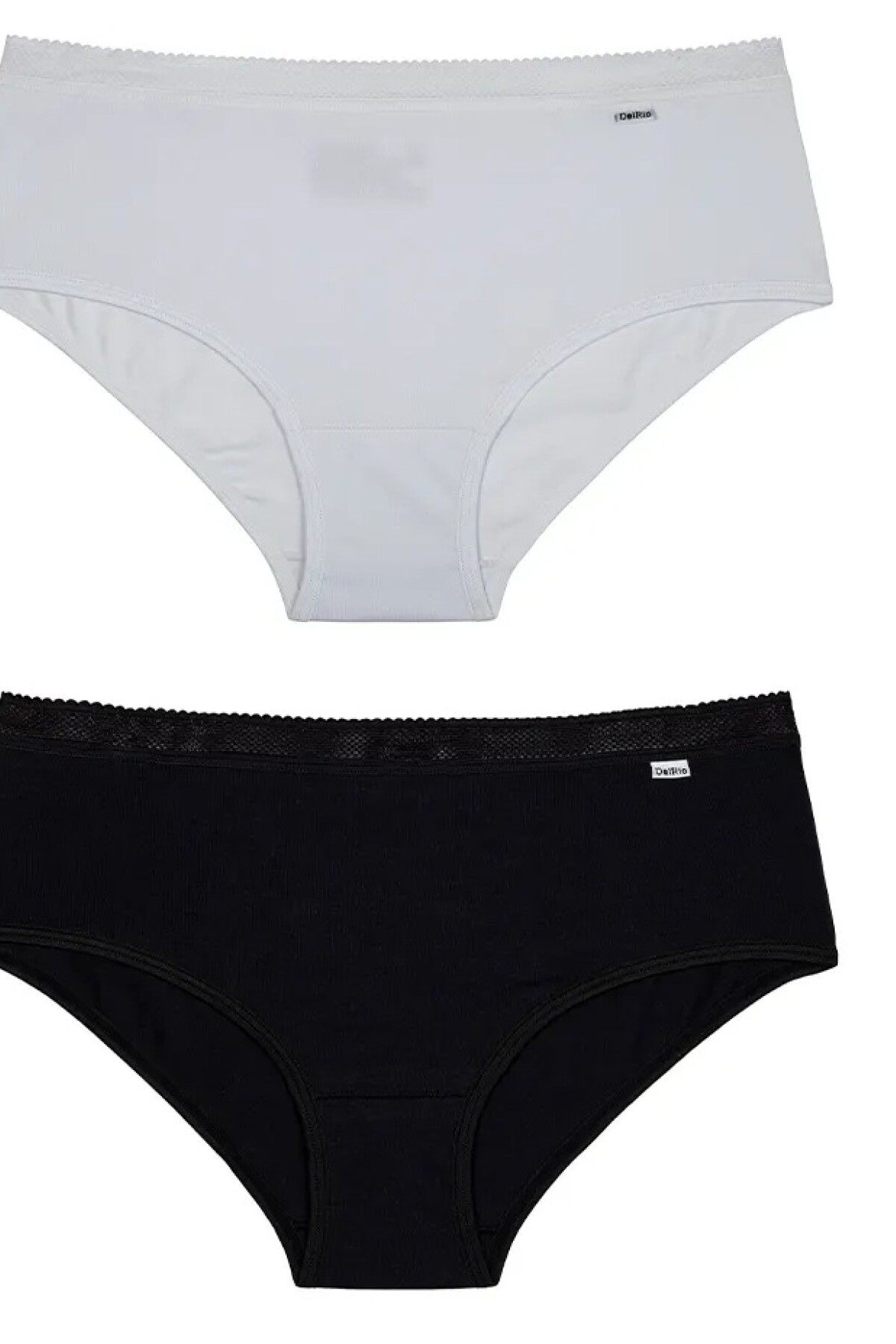 Pack Bombacha Cotton Leve Negro/Blanco
