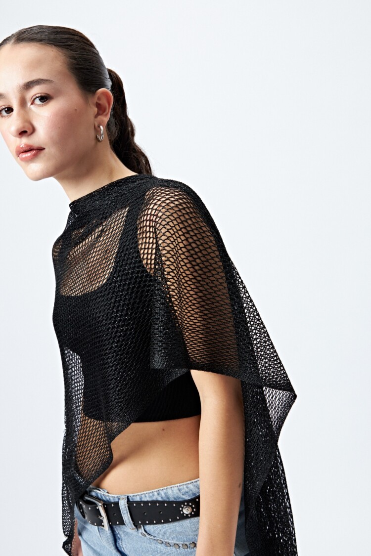 PONCHO MEL Negro