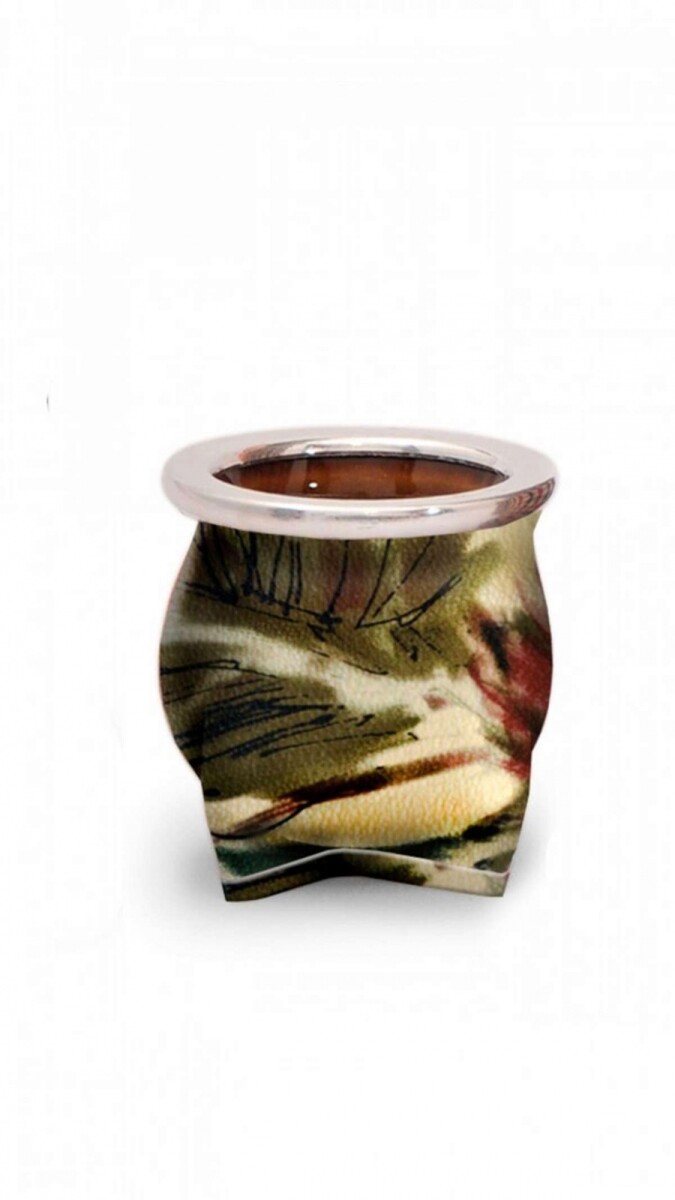 Mate de Cerámica Chico delta - Verde Acuarelado 