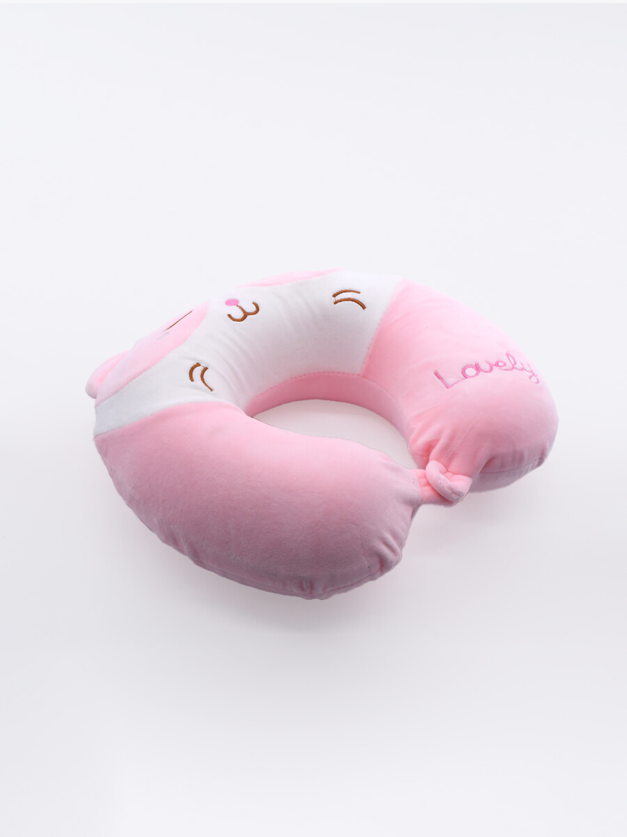 ALMOHADON DE VIAJE GATITA - ROSADO 
